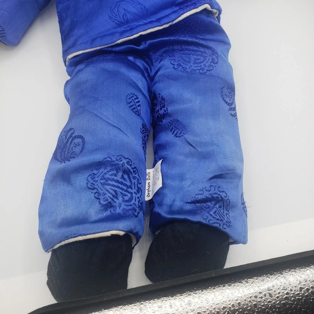 Vintage 2000 Building‎ Families Chinese Orphan Rag Doll Blue Clothes